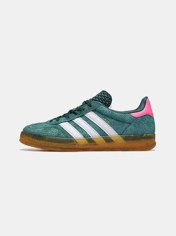 Adidas Gazelle Indoor Green White Pink 16598-Зелений-37 фото