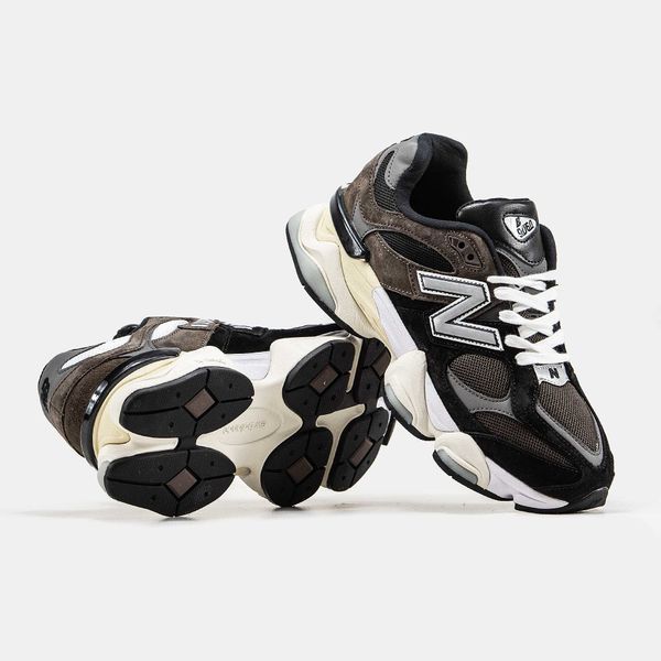 New Balance 9060 Black White Brown 10842-Коричневий-36 фото