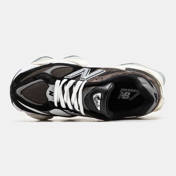 New Balance 9060 Black White Brown 10842-Коричневий-36 фото