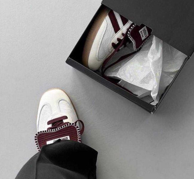 Adidas Samba c Wales Bonner White Bordo 15057-Бордовий-36 фото