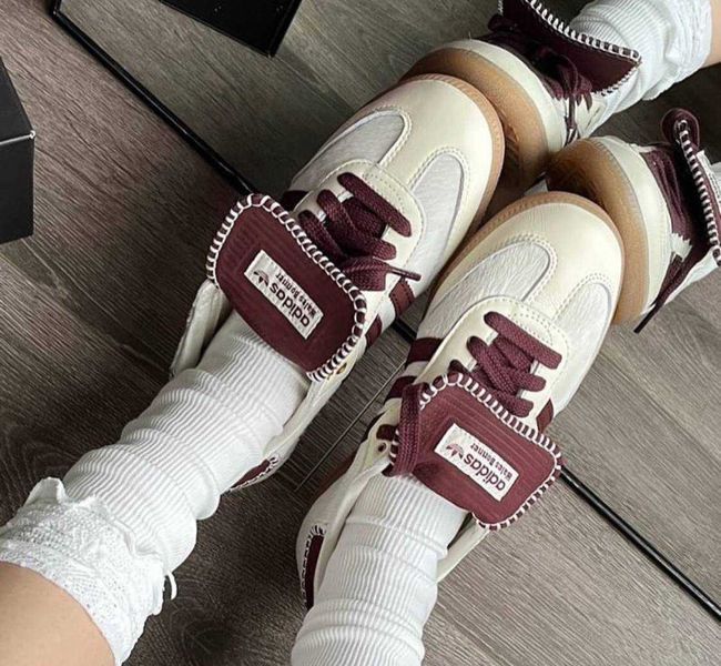 Adidas Samba c Wales Bonner White Bordo 15057-Бордовий-36 фото