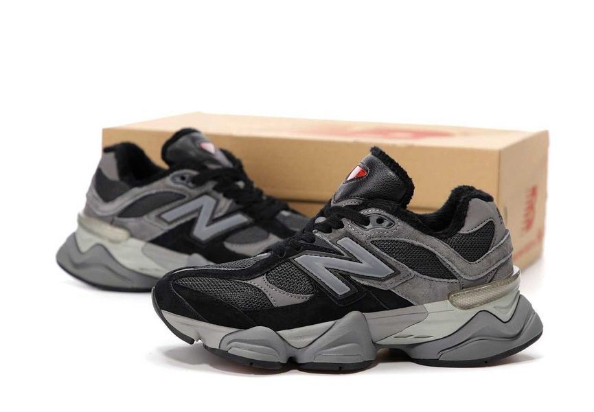 New Balance 9060 Black Grey Winter (зимові) 13392-Темно-сірий-42 фото