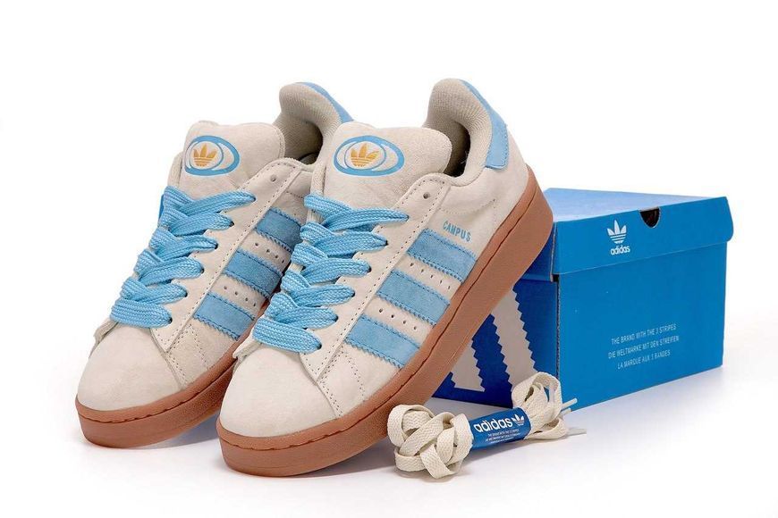 Adidas Campus '00s Putty Grey / Preloved Blue / Gold Metallic 15042-Блакитний-36 фото