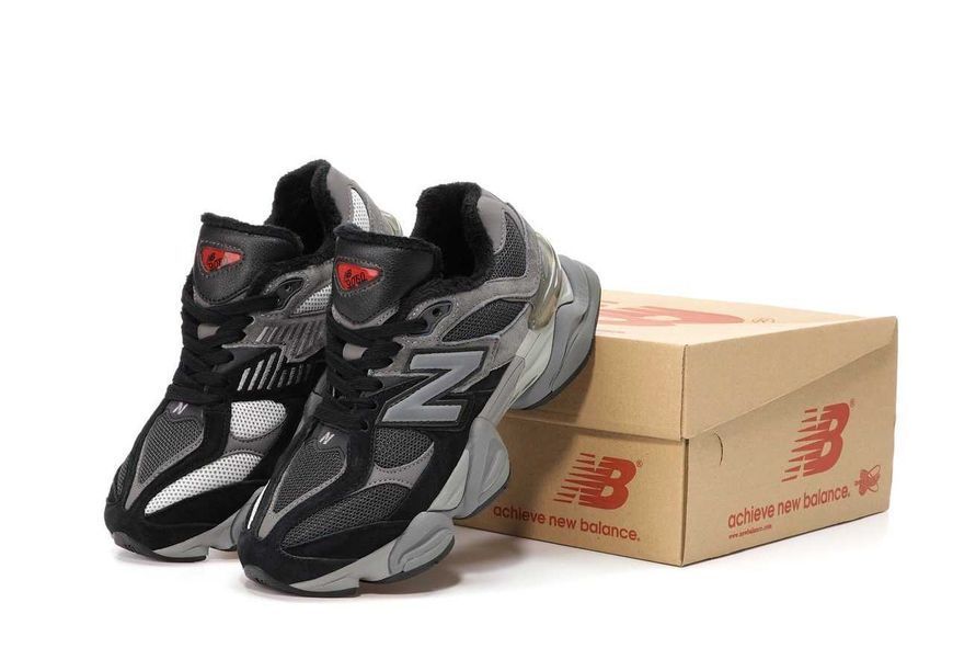 New Balance 9060 Black Grey Winter (зимові) 13392-Темно-сірий-42 фото