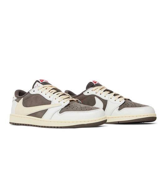 Jordan 1 Retro Low x Travis Scott Low OG &ldquo;Reverse Mocha&rdquo; 09257-Бежевий-36 фото