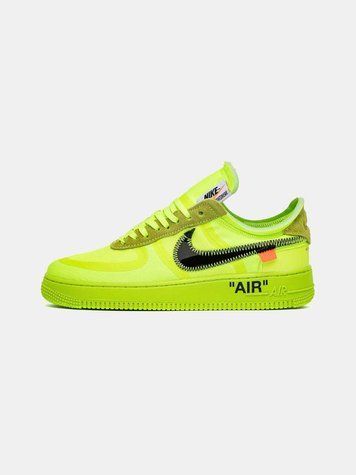 Nike Air Force x Off White 1 Volt Low Green 00846-Салатовий-37 фото