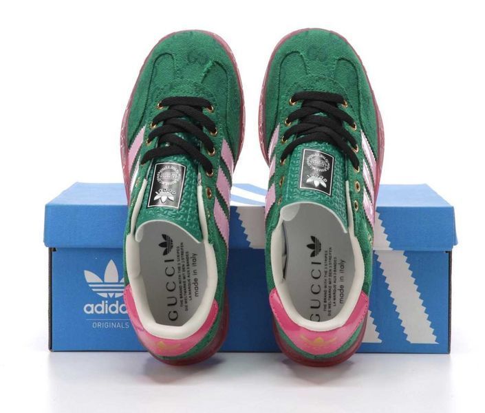 Adidas Gazelle x Gucci Green Pink 12265-Зелений-36 фото