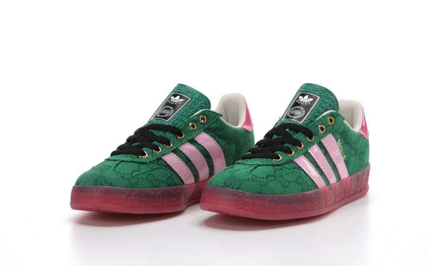 Adidas Gazelle x Gucci Green Pink 12265-Зелений-36 фото