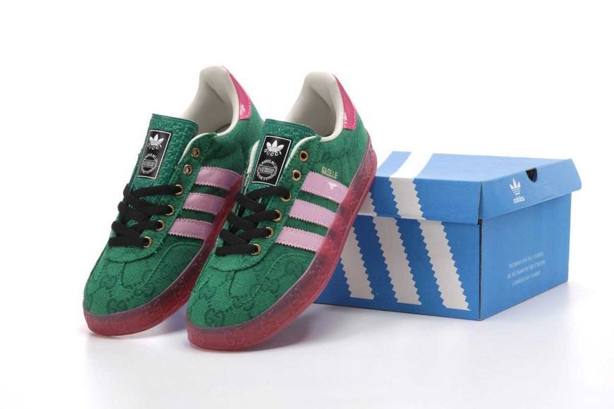 Adidas Gazelle x Gucci Green Pink 12265-Зелений-36 фото