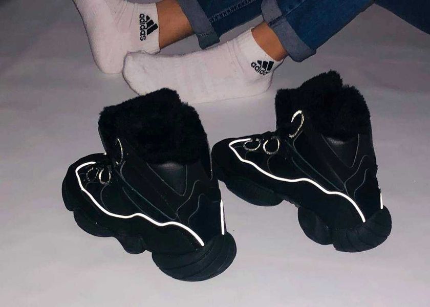 Adidas Yeezy Boost 500 High Black WInter Fur(зимові) 09686-Чорний-43 фото