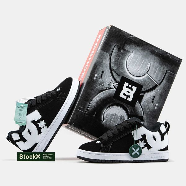 DC Shoes Court Graffik Black White 16056-Чорний-36 фото