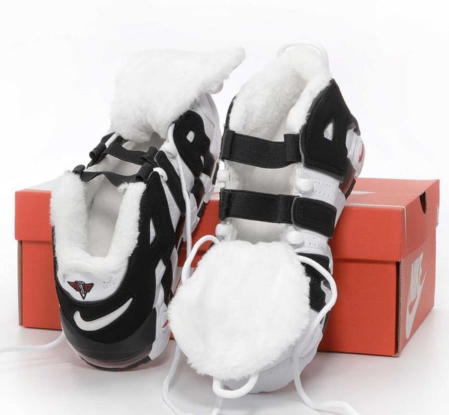 Nike Air More Uptempo White Black Red Winter(зимові) 09375-Білий-42 фото